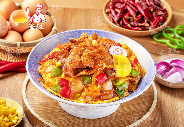 安格斯香辣肥牛滑蛋饭