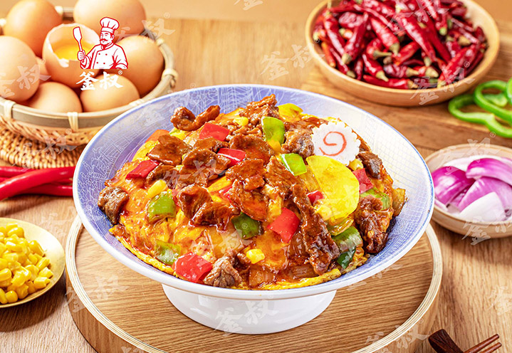 火鸡牛肉滑蛋饭